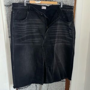 Black Denim Jean Skirt